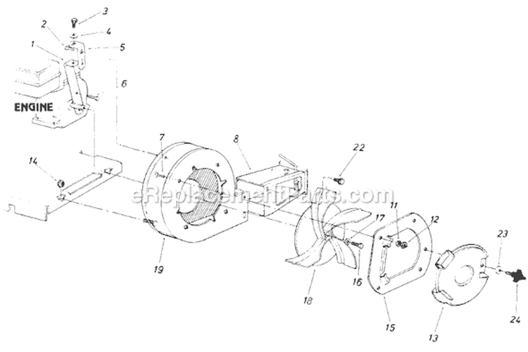 Page A Diagram and Parts List for 24695-7 1987 MTD Chipper Shredder