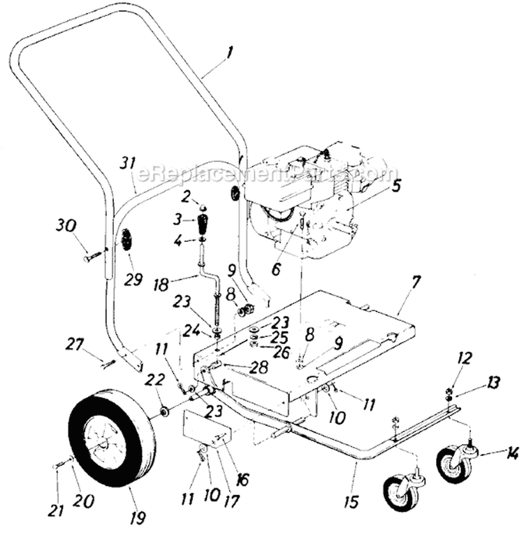 Page B Diagram and Parts List for 24695-7 1987 MTD Chipper Shredder