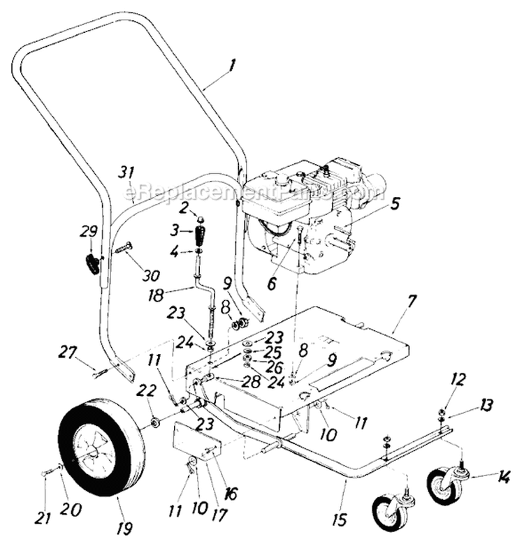Page B Diagram and Parts List for 24695-8 1988 MTD Leaf Blower / Vacuum