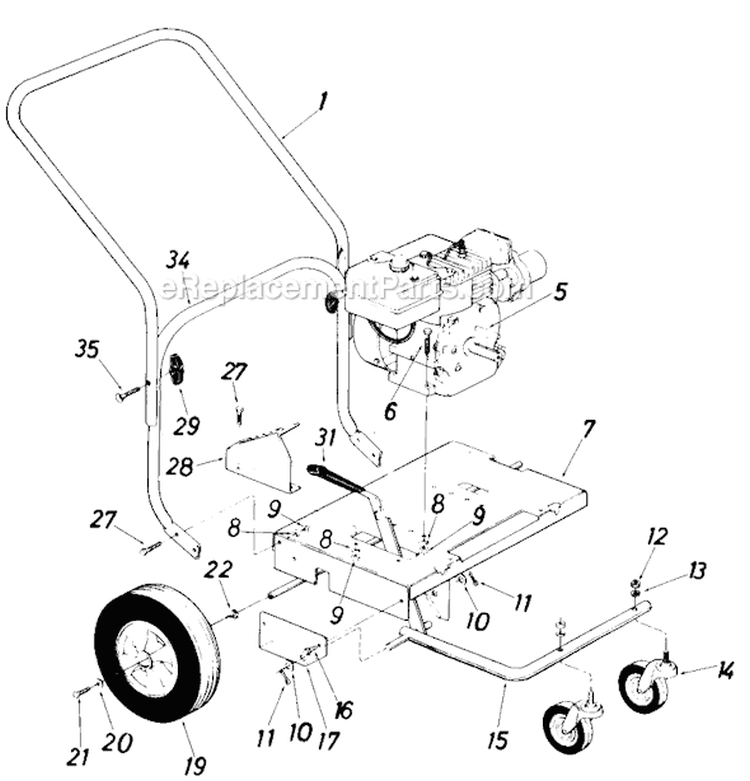 Page B Diagram and Parts List for 24695S 1985 MTD Leaf Blower / Vacuum