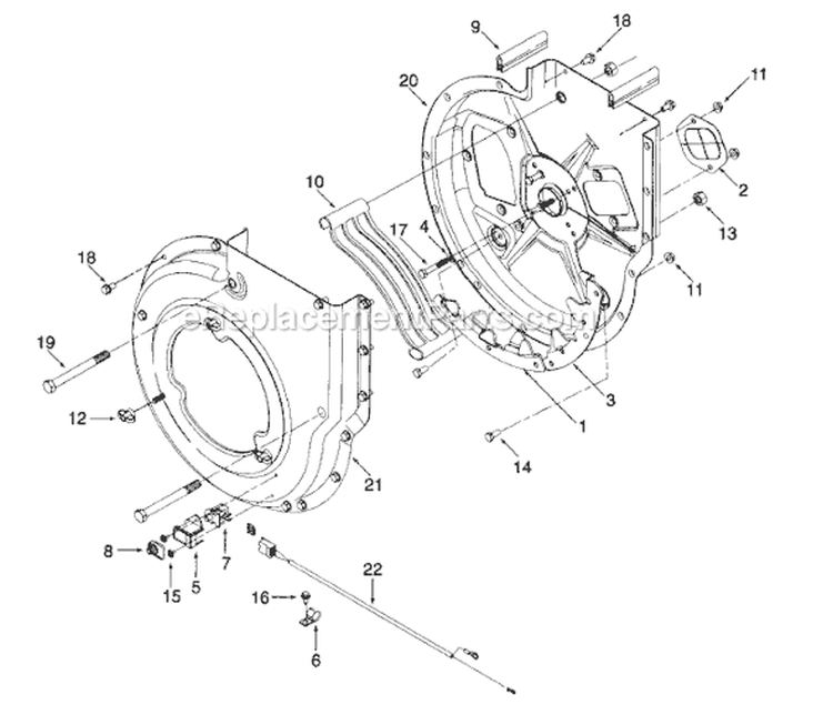 Page C Diagram and Parts List for 247-203B077 1997 MTD Chipper Shredder