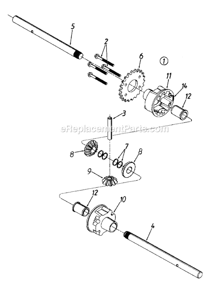 Page D Diagram and Parts List for 247-315A002 1997 MTD Chipper Shredder
