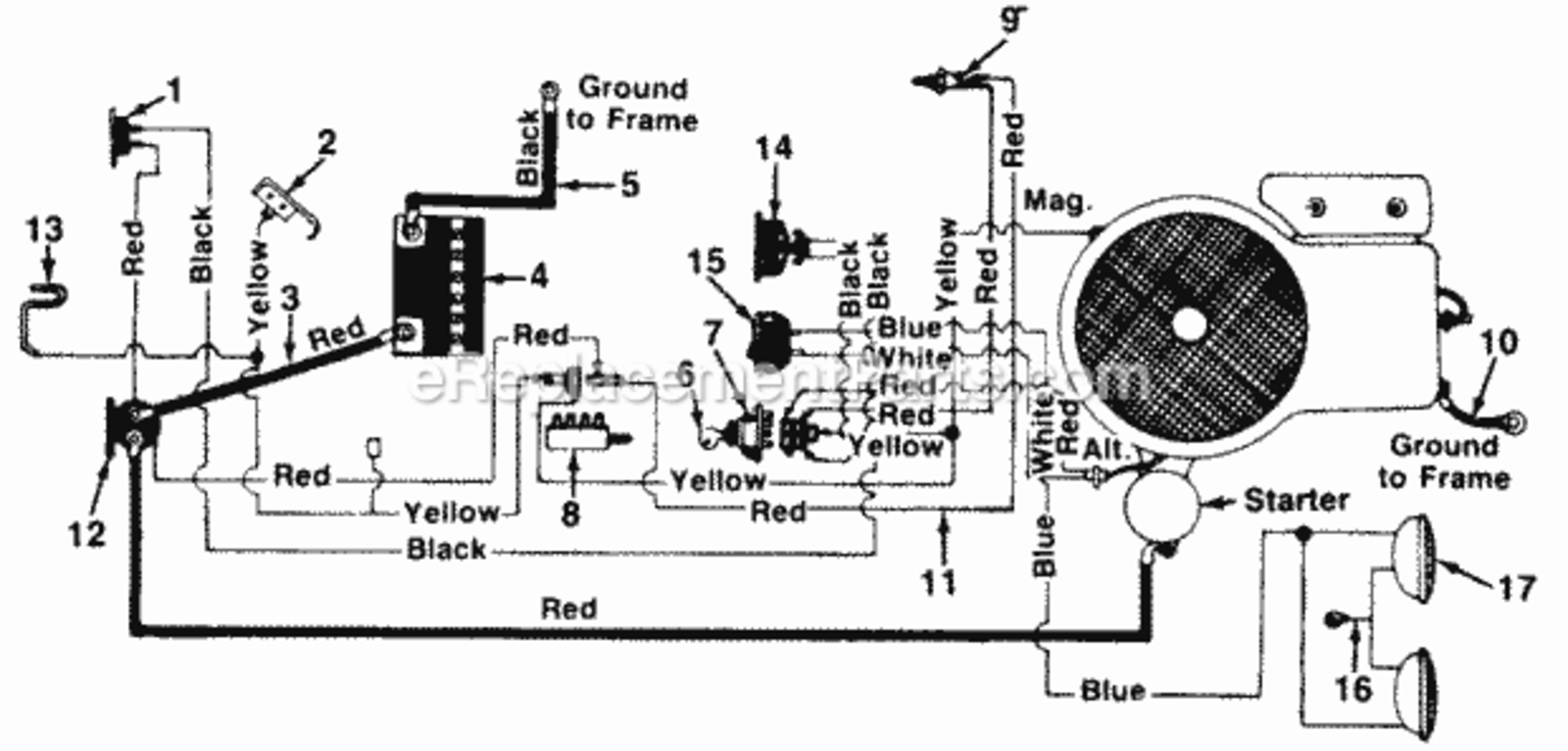 Electrical_With_Round_Headlights Diagram and Parts List for 248-604-111  MTD Lawn Tractor