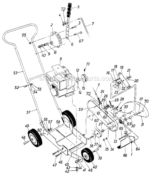 Page A Diagram and Parts List for 249-604-087 1989 MTD Edger