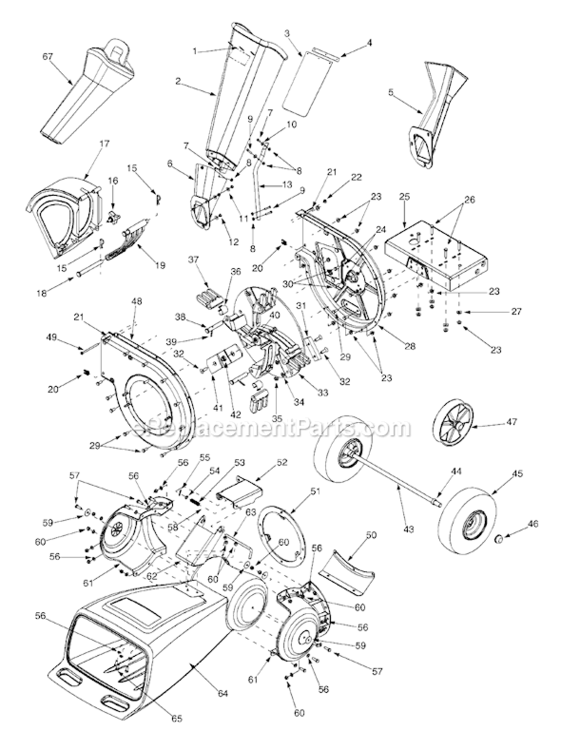 Page A Diagram and Parts List for 24A-464B000 2003 MTD Chipper Shredder