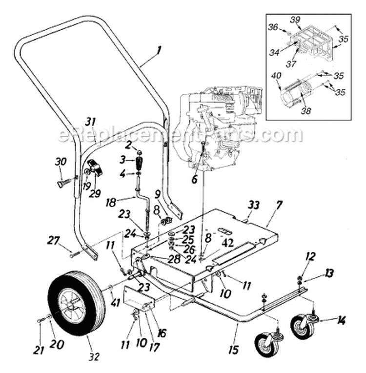 Page A Diagram and Parts List for 24A-652D706 2005 MTD Leaf Blower / Vacuum