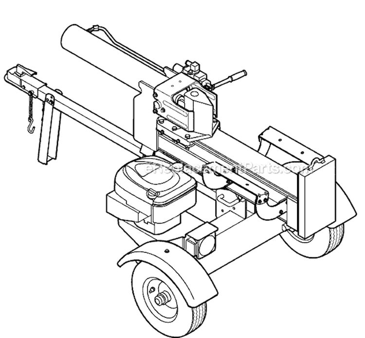 Page C Diagram and Parts List for 24BF510B000 2008 MTD Log Splitter