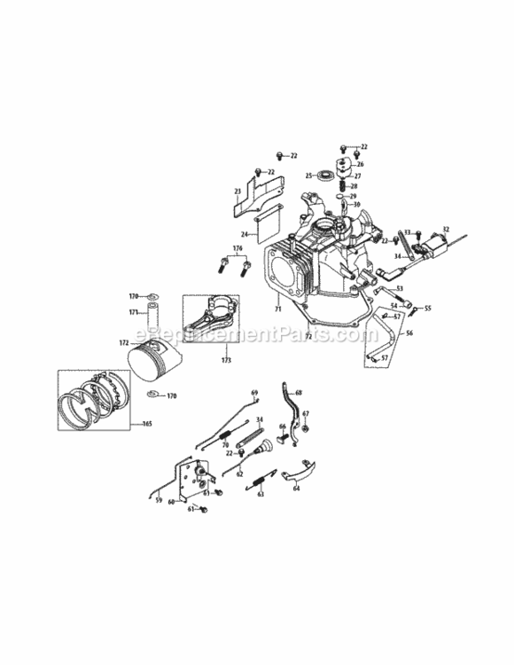 Page C Diagram and Parts List for 24BF51MM004 2011 MTD Log Splitter