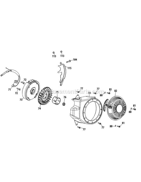 Page E Diagram and Parts List for 24BG55M1706 2012 MTD Log Splitter