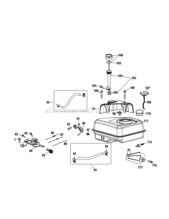 Page F Diagram and Parts List for 24BG55M1706 2012 MTD Log Splitter