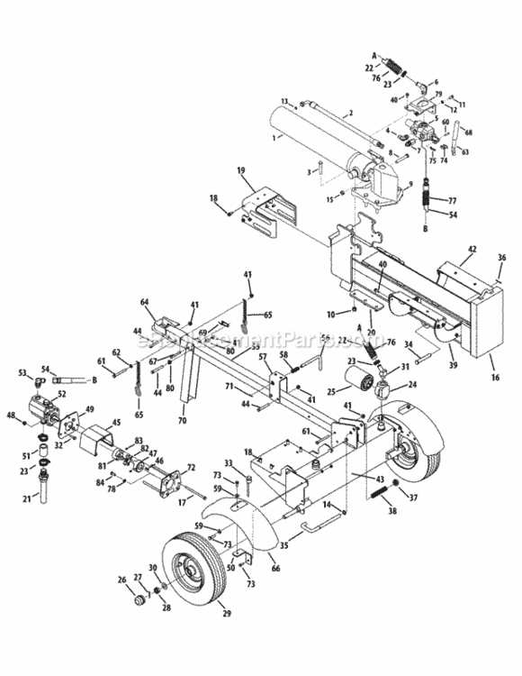 General_Assembly_24Bg55M3006 Diagram and Parts List for 24BG55M3006 2011 MTD Lawn Mower