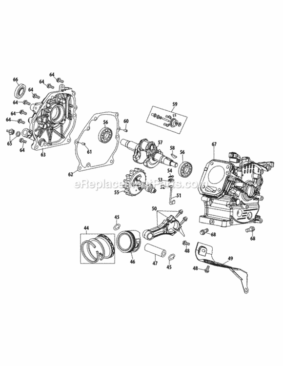 Page C Diagram and Parts List for 24BG57M3004 2011 MTD Log Splitter