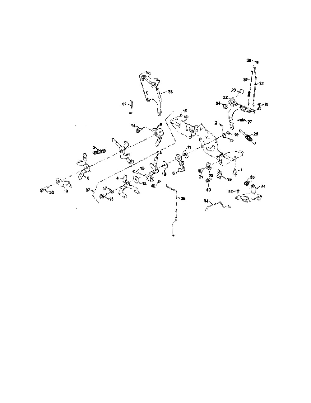 Engine control Diagram and Parts List for 17ARCBDS099  MTD Lawn Tractor