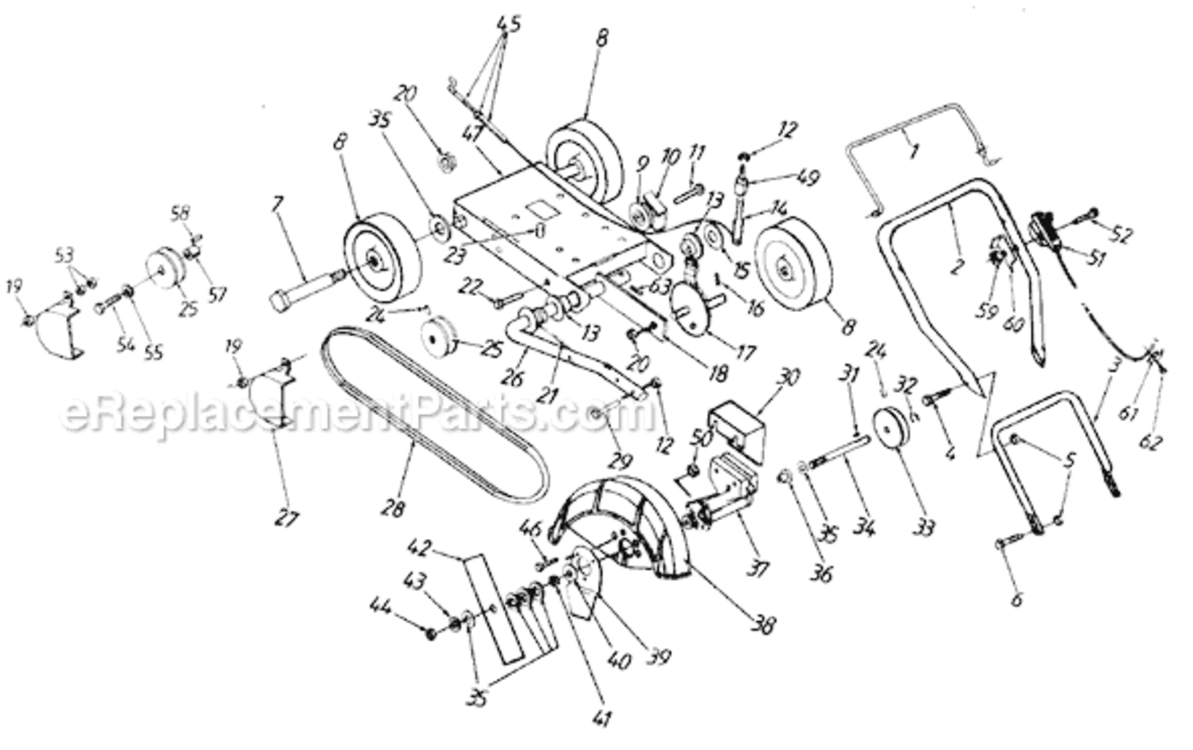 Page A Diagram and Parts List for 251-534-019/823-100 1991 MTD Edger