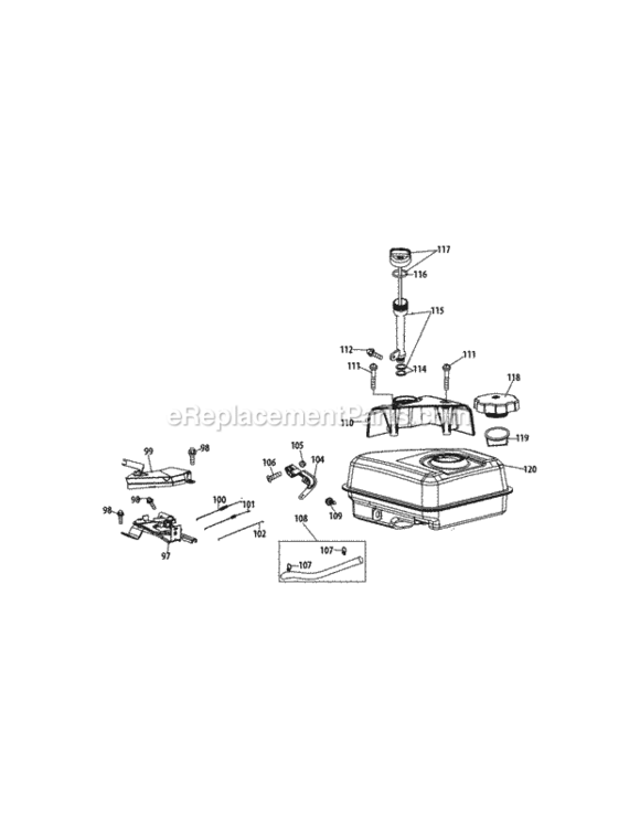 265-Su-11_Fuel_Tank Diagram and Parts List for 265-SU-11  MTD Engine