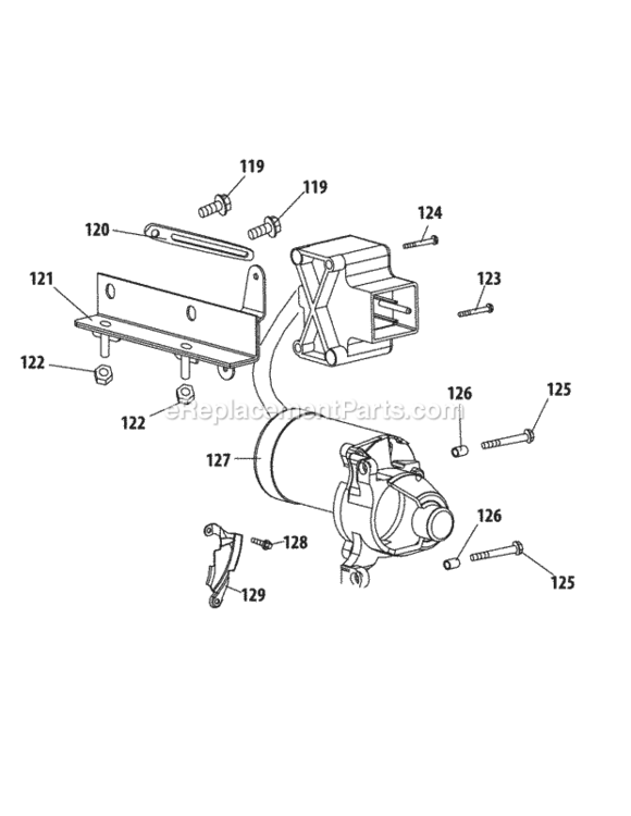 265-Sua_Starter_Assembly Diagram and Parts List for 265-SUA  MTD Engine