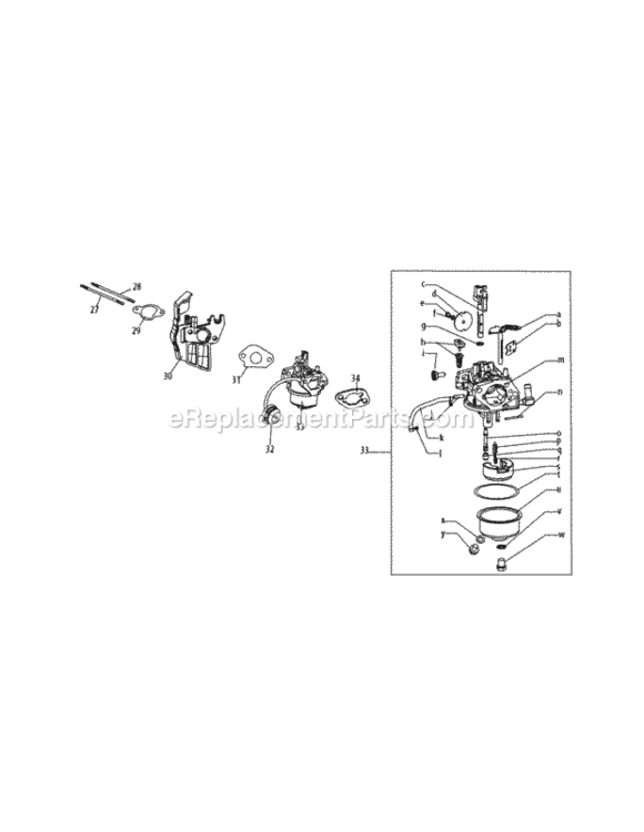 270-Su-11_Carburetor_Assembly Diagram and Parts List for 270-SU-11  MTD Engine