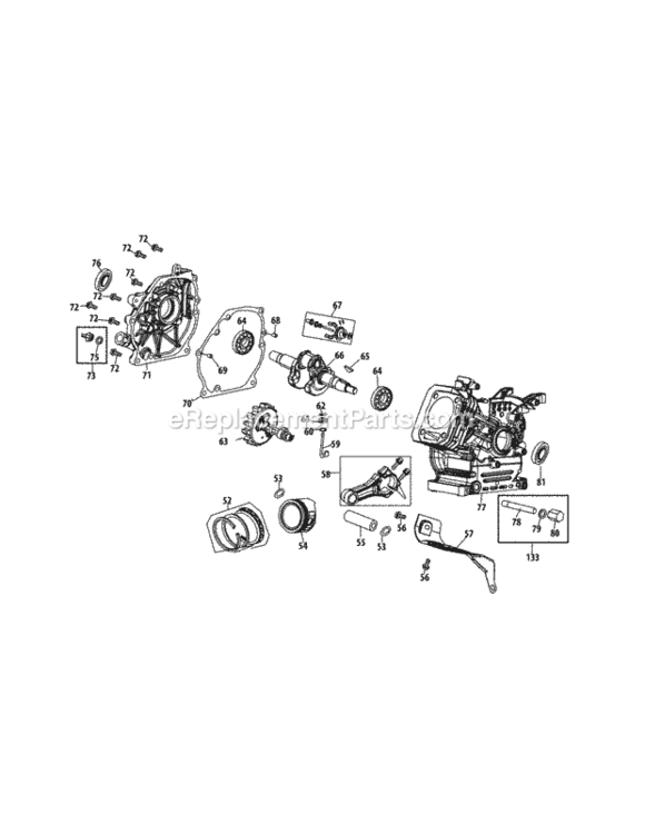 270-Su-11_Crankcase Diagram and Parts List for 270-SU-11  MTD Engine