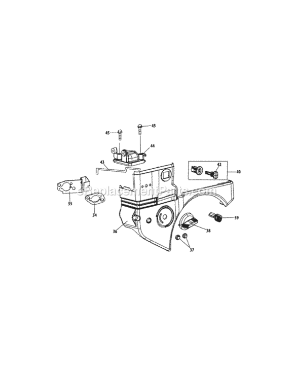 270-Su-11_Engine_Shroud Diagram and Parts List for 270-SU-11  MTD Engine