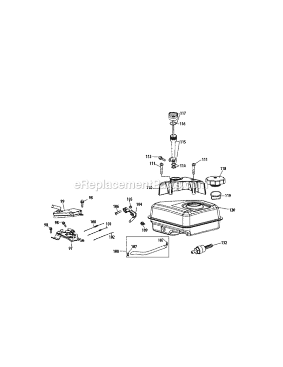 270-Su-11_Fuel_Tank_And_Mounting Diagram and Parts List for 270-SU-11  MTD Engine