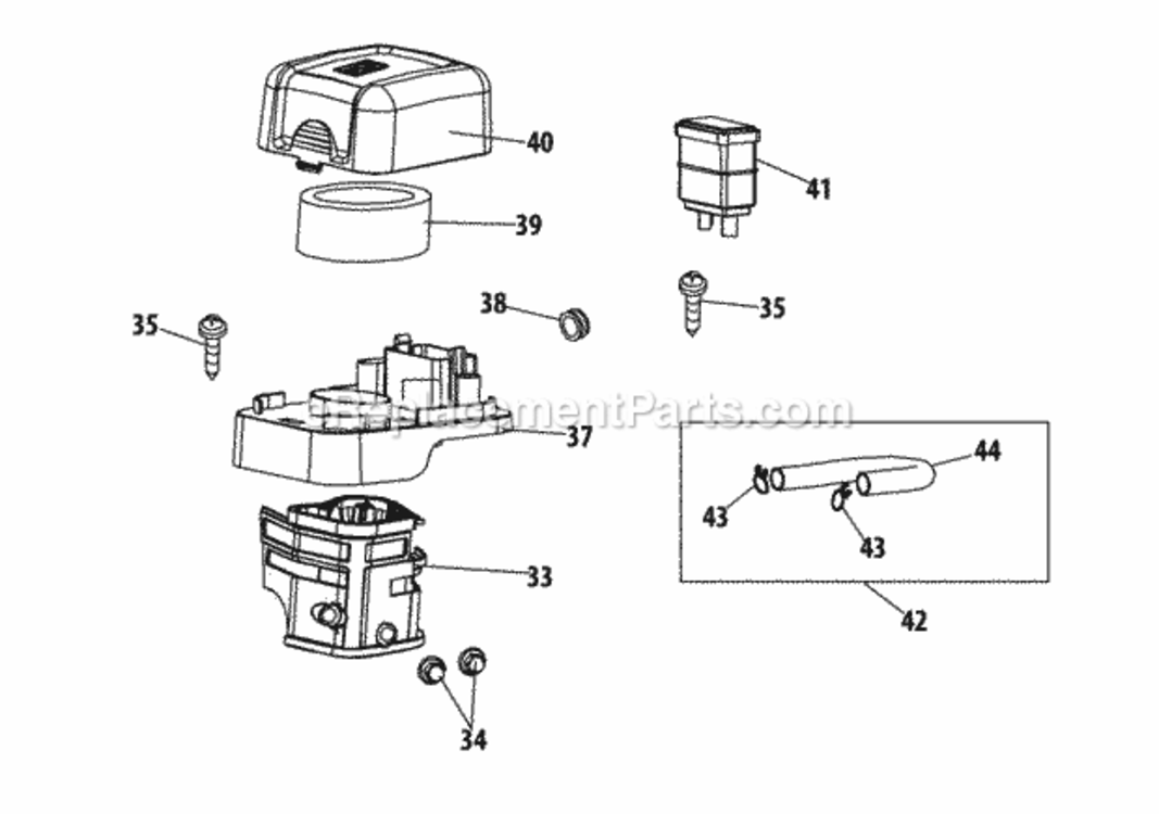 270-Vu_Air_Cleaner Diagram and Parts List for 270-VU  MTD Engine