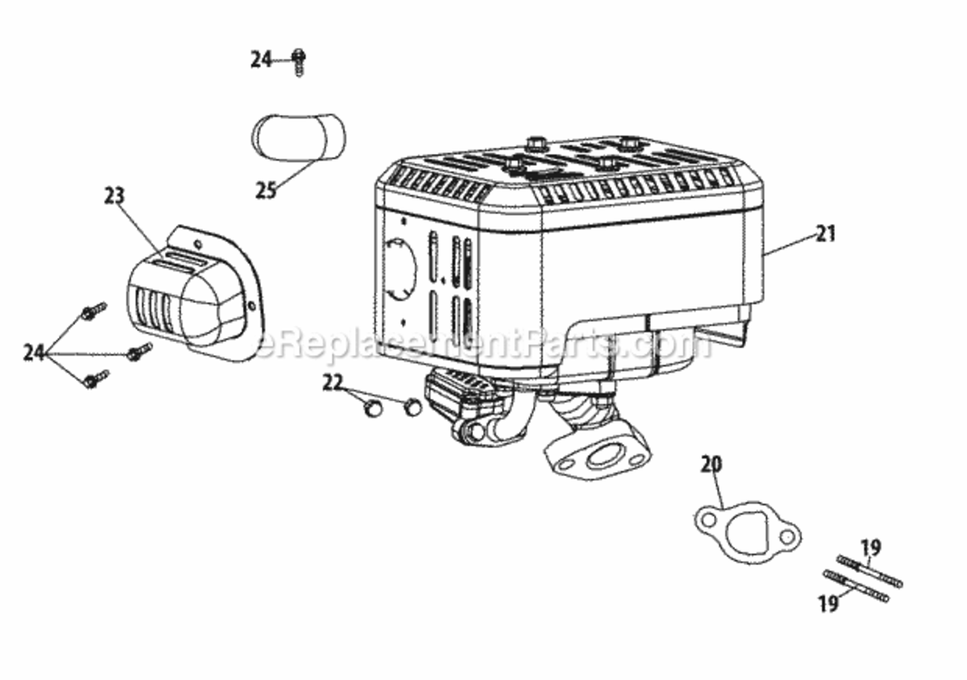 270-Vu_Muffler Diagram and Parts List for 270-VU  MTD Engine