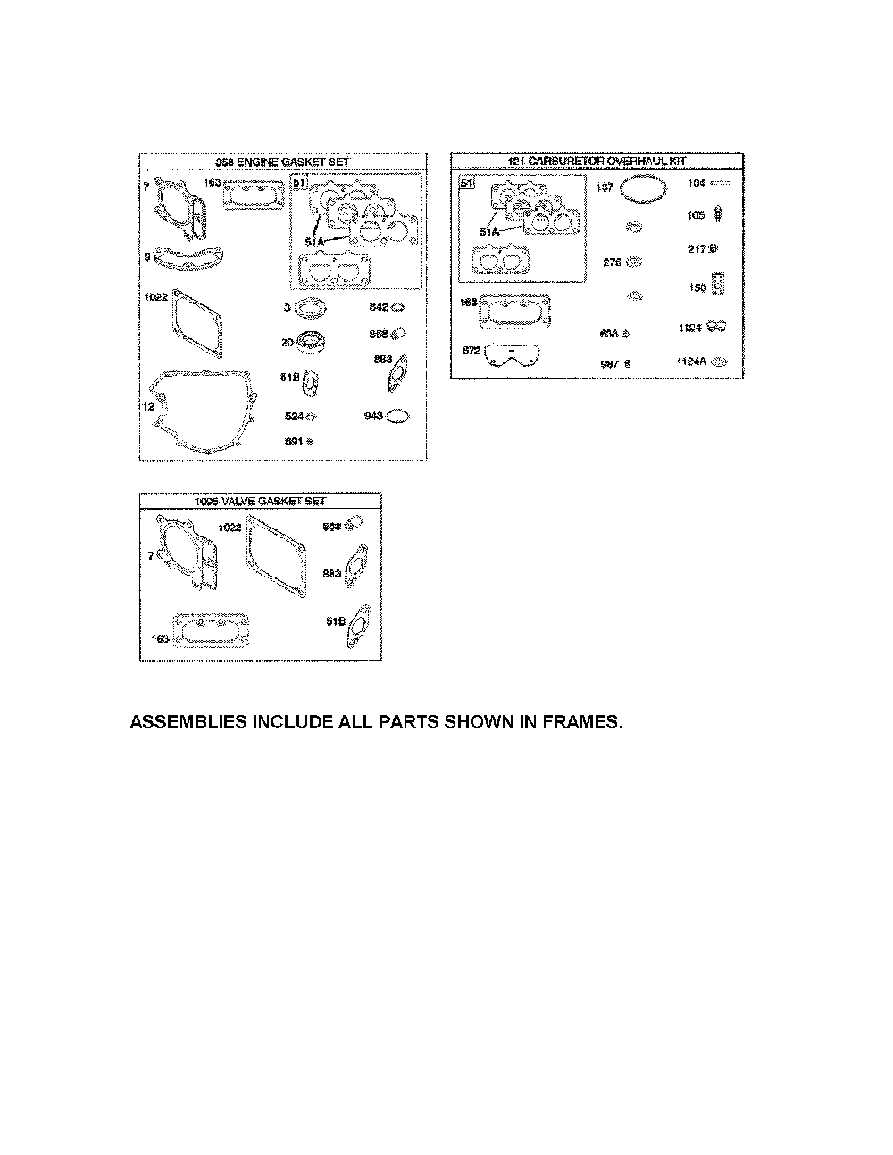 Gasket sets Diagram and Parts List for 17BKCACS099  MTD Lawn Mower