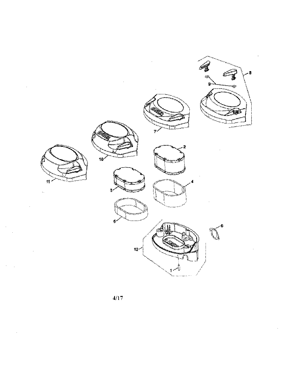 Air intake Diagram and Parts List for 17ARCBDQ099  MTD Lawn Tractor