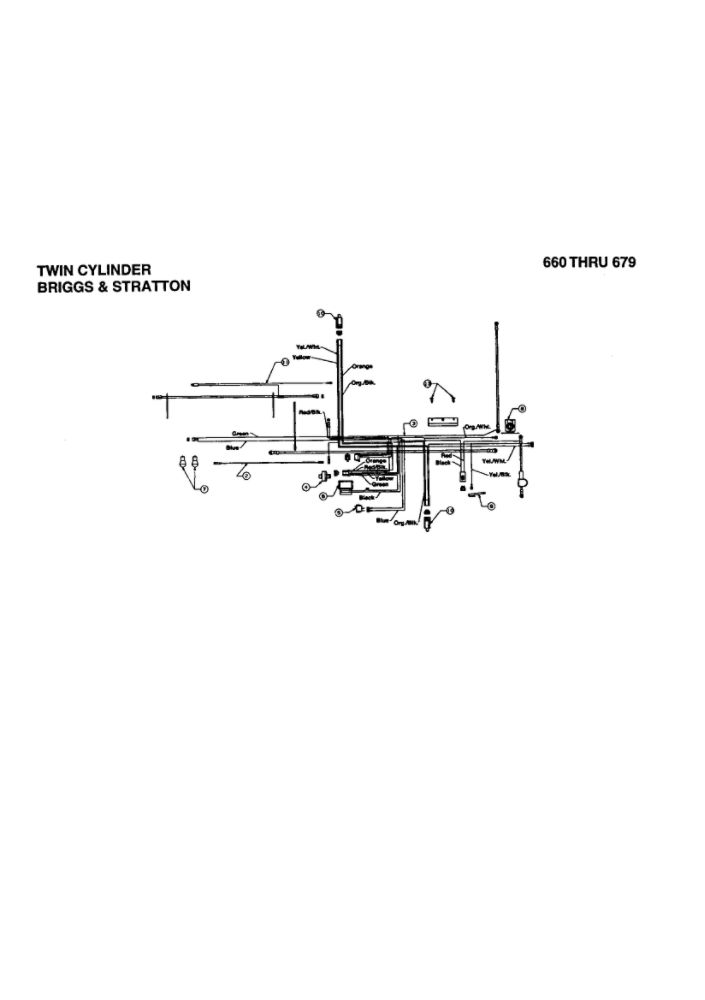 Twin Cylinder -Wiring Diagram and Parts List for 663  MTD Lawn Tractor