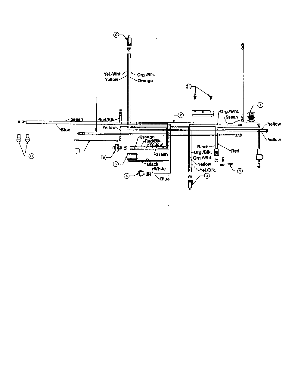 Electrical/switch (single cylinder) Diagram and Parts List for 13AH665F020  MTD Lawn Tractor