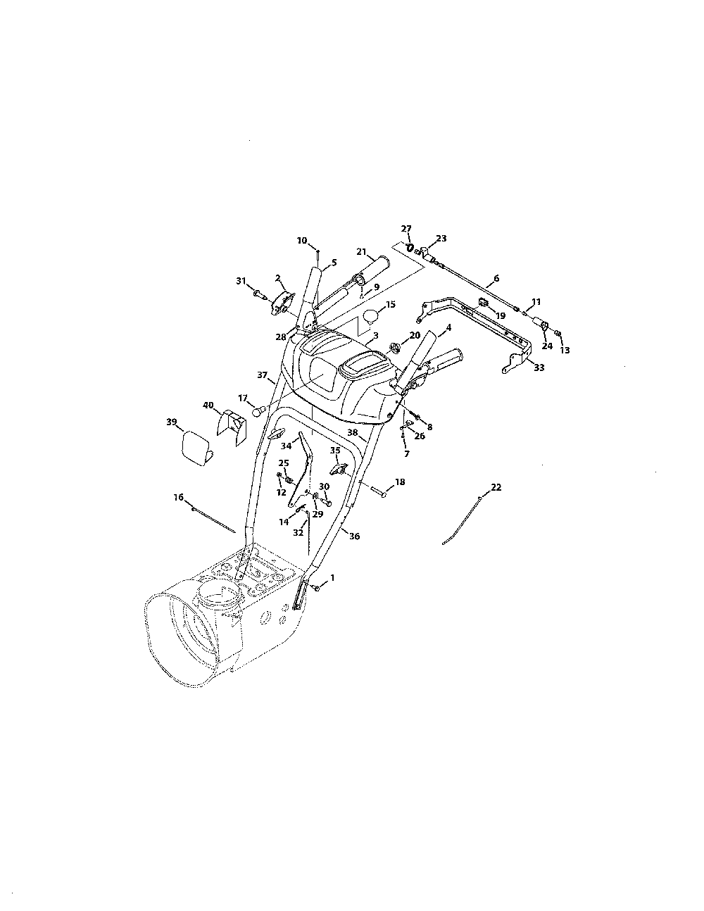 K/l - style panel Diagram and Parts List for 769-07021  MTD Snow Blower