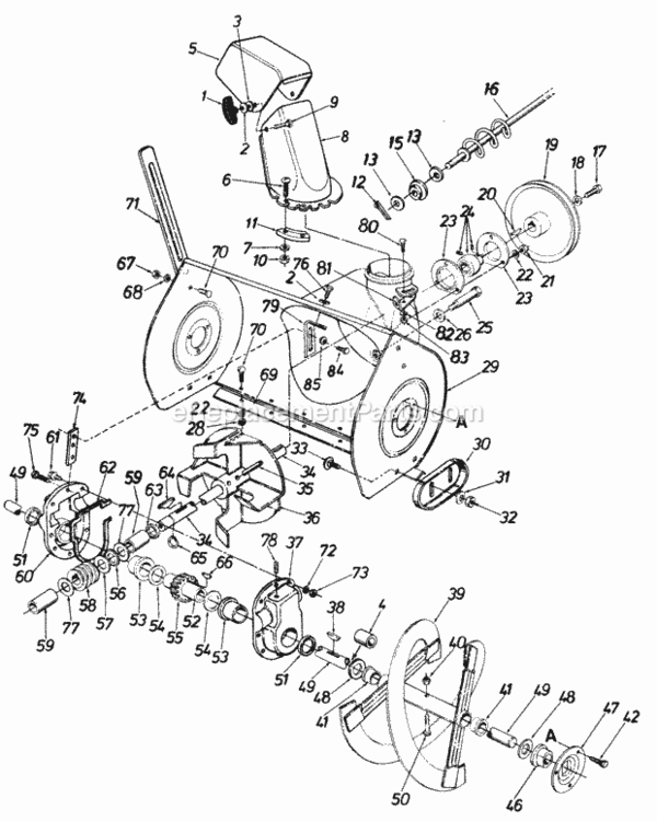 Page C Diagram and Parts List for 311-840-118 01918 MTD Snow Blower