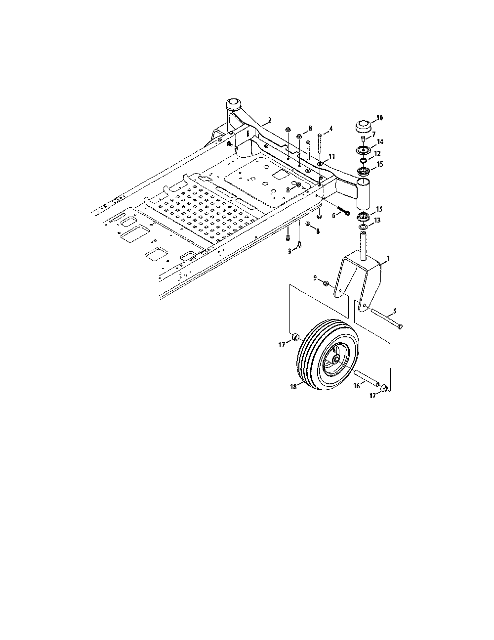 Wheel assembly Diagram and Parts List for 17BSDALB099  MTD Lawn Tractor