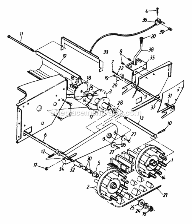 Drive_Wheel_Assembly Diagram and Parts List for 313-612E054 1993 MTD Snow Blower