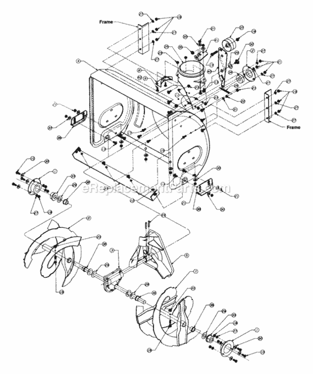 Blower_Housing_-_24-In Diagram and Parts List for 315-641E118 1995 MTD Snow Blower