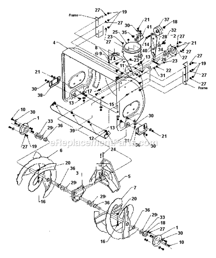 Page A Diagram and Parts List for 315-661E118 1995 MTD Snow Blower