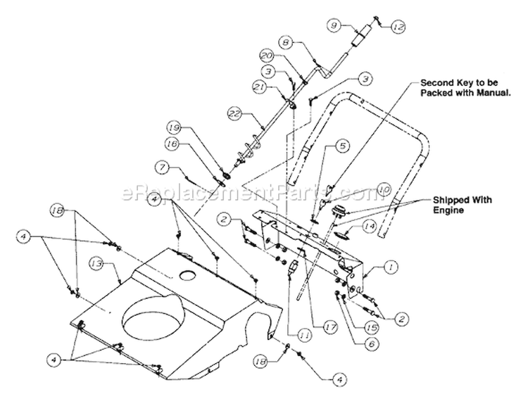 Page B Diagram and Parts List for 315E140-000 1995 MTD Snow Blower