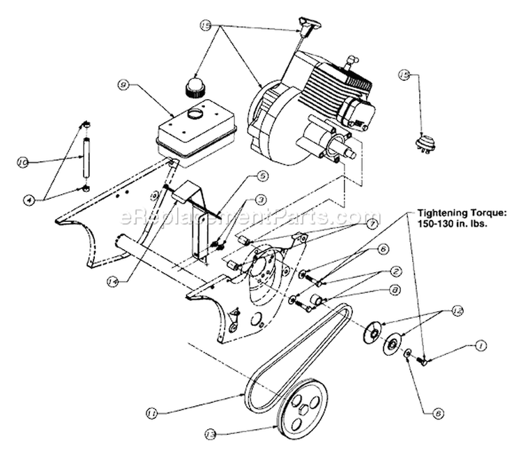 Page C Diagram and Parts List for 315E140-000 1995 MTD Snow Blower