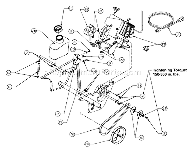 Page C Diagram and Parts List for 315E150-000 1995 MTD Snow Blower
