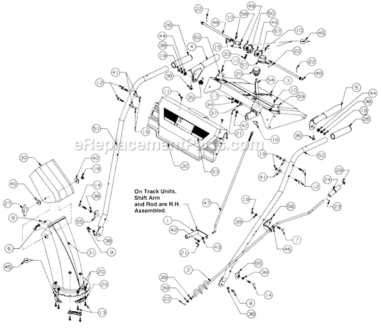 Page D Diagram and Parts List for 315E740F000 1995 MTD Snow Blower