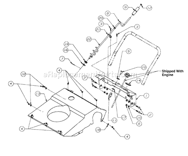 Page C Diagram and Parts List for 316-140-352 TMO-3525203 -1996 MTD Snow Blower