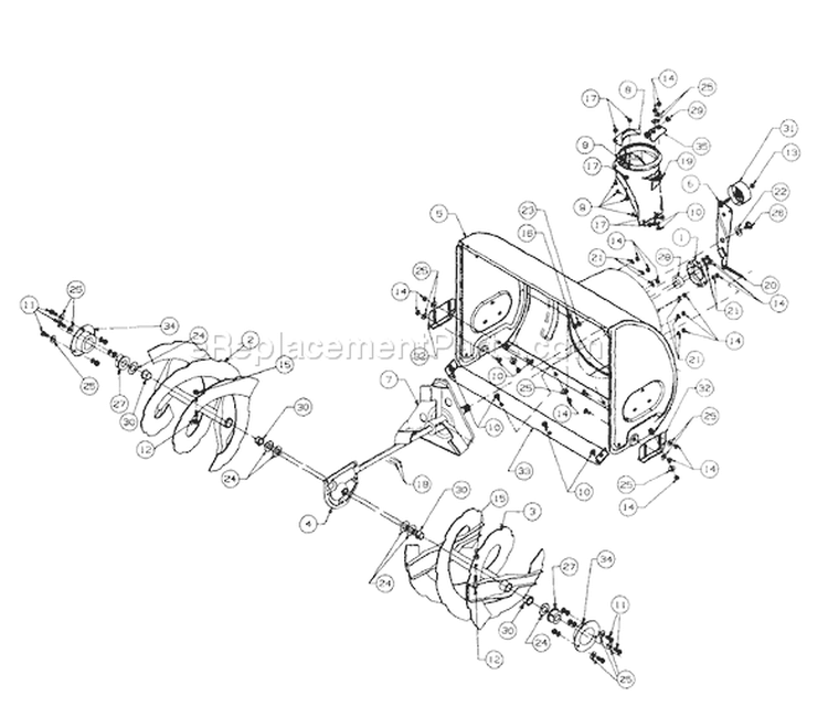 Page A Diagram and Parts List for 316-641E118 1996 MTD Snow Blower