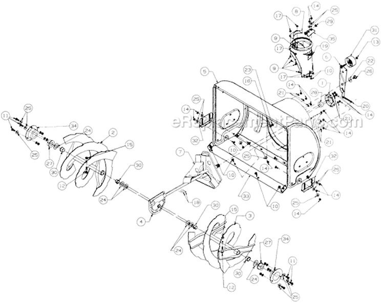 Page A Diagram and Parts List for 316E641E205 1996 MTD Snow Blower