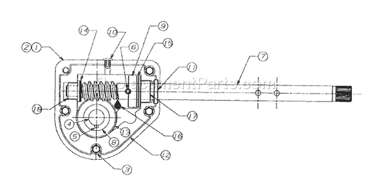 Page D Diagram and Parts List for 316E640F352 1996 MTD Snow Blower