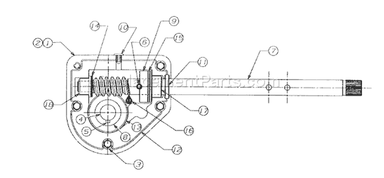 Page C Diagram and Parts List for 316E740F352 1652670 -1996 MTD Snow Blower