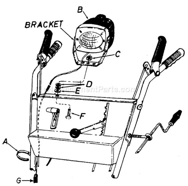 Page A Diagram and Parts List for 317-254-000 1987 MTD Snow Blower