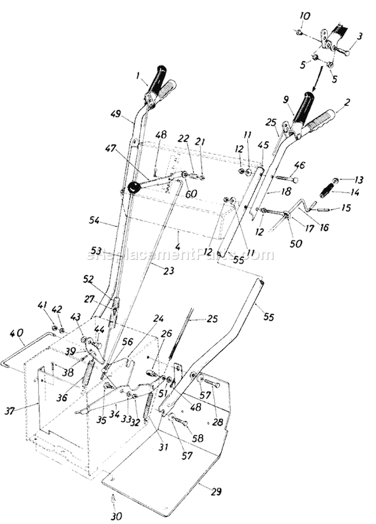 Page A Diagram and Parts List for 317-450-000 1987 MTD Snow Blower