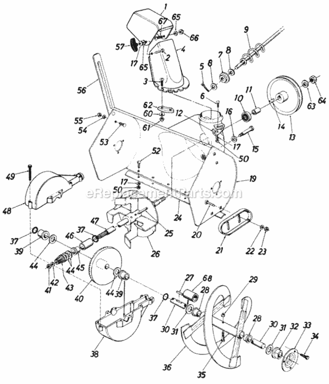 Page C Diagram and Parts List for 318-552-352  MTD Snow Blower