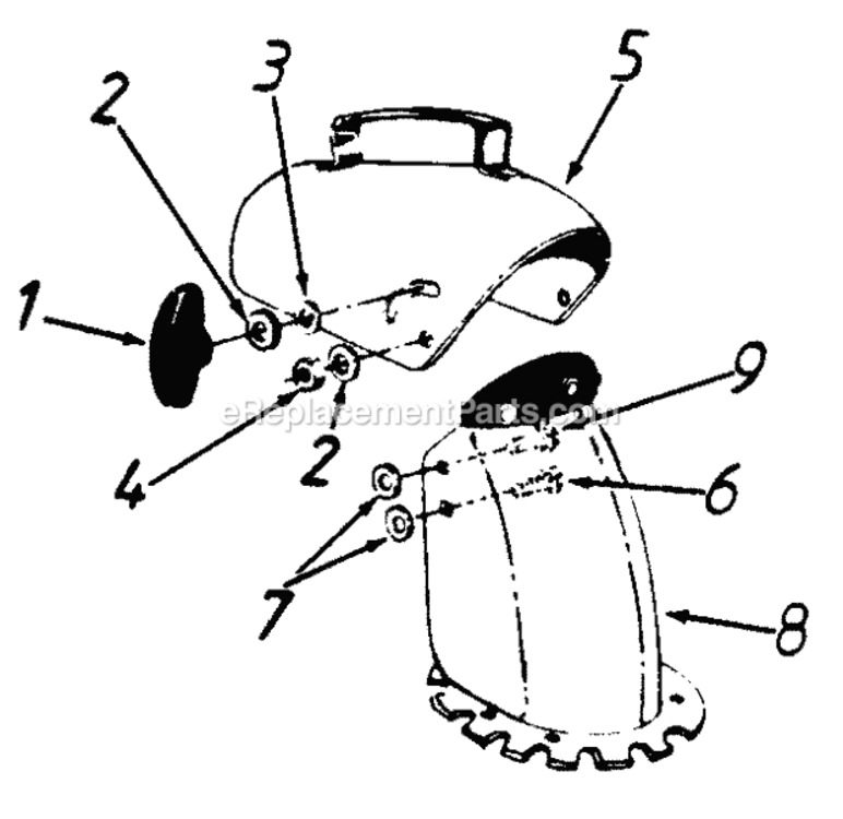 Steel_Chute Diagram and Parts List for 318-552-352  MTD Snow Blower