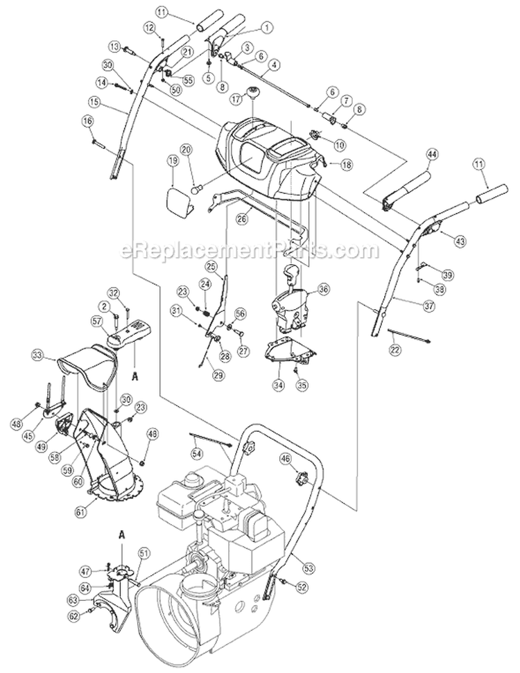 Page C Diagram and Parts List for 31AE5KLF009 2006 MTD Snow Blower